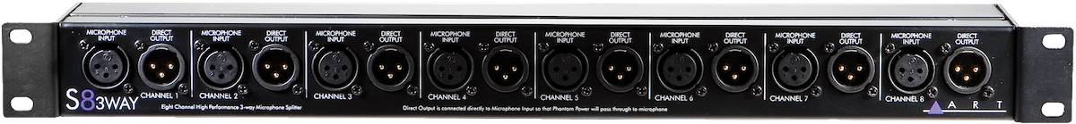 Eight Channel Three-Way Mic Splitter