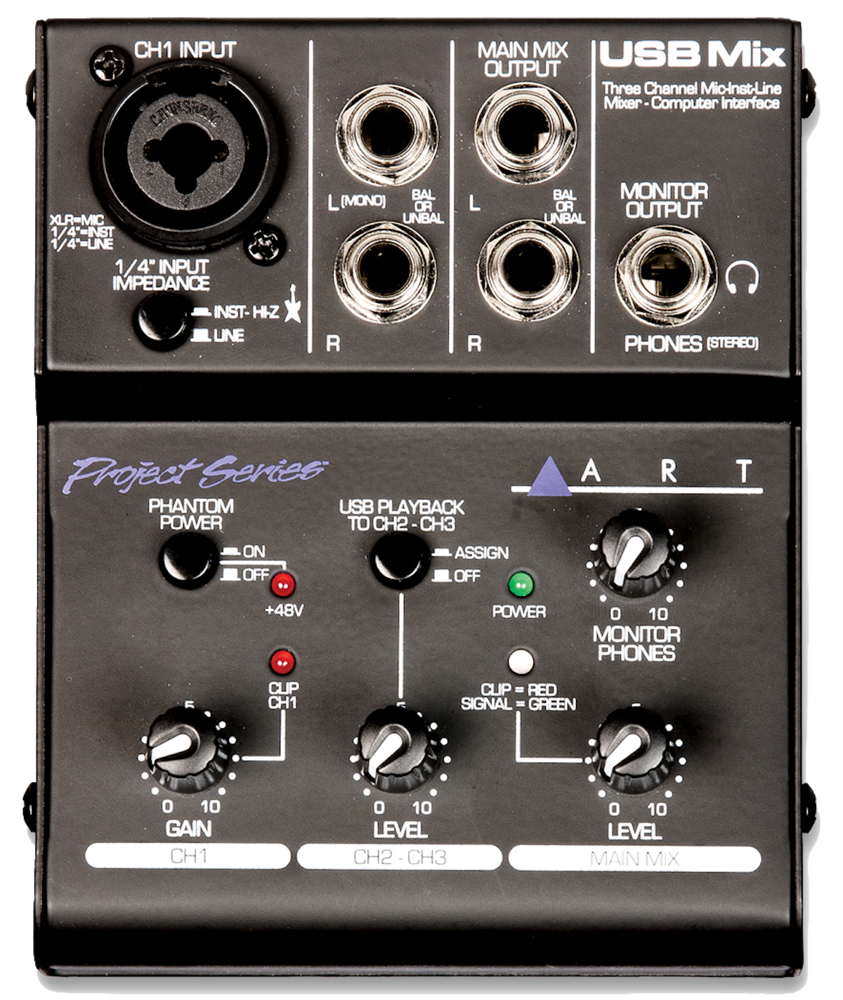 3-Channel Mixer / USB Audio Interface