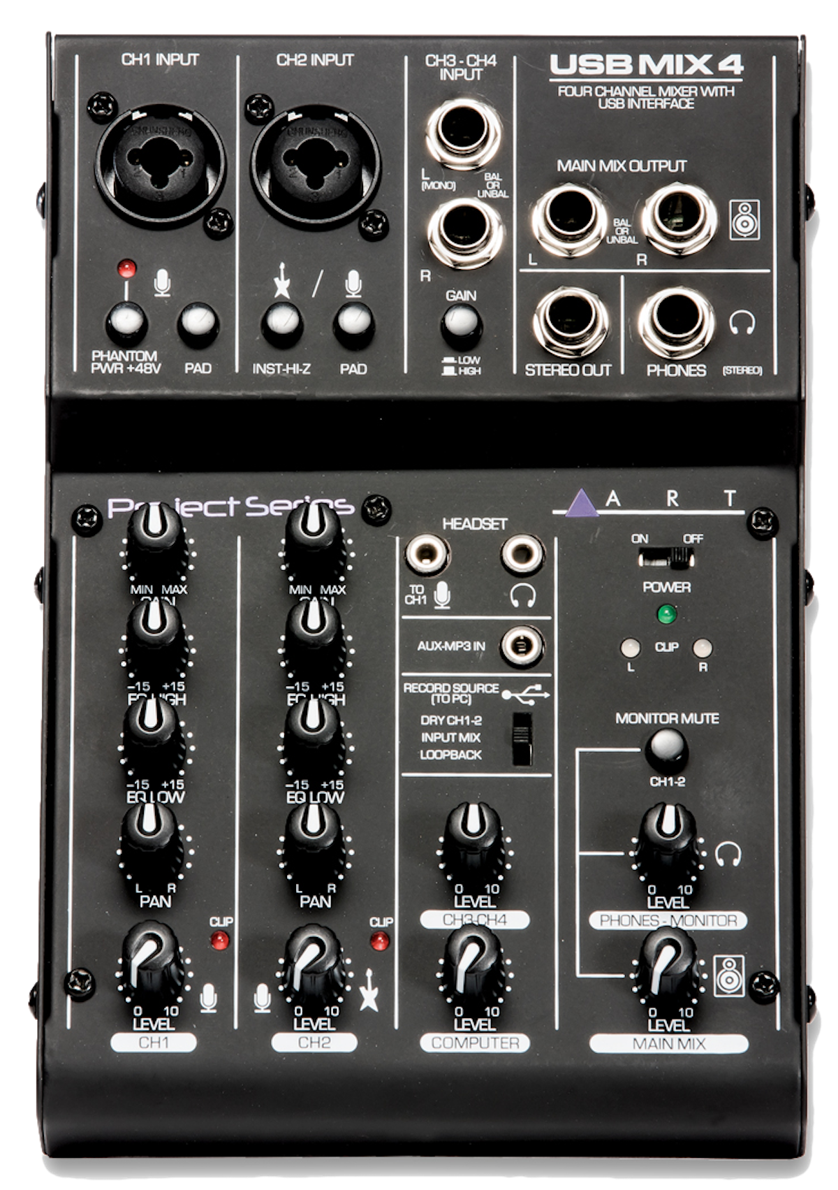 4-Channel Mixer / USB Audio Interface