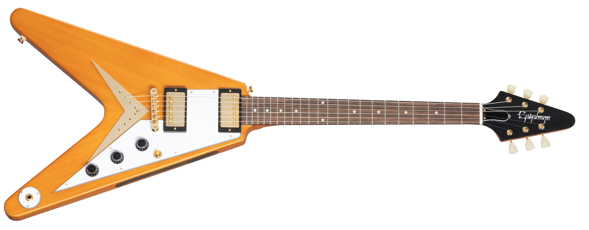 1958 Korina Flying V (White Pickguard Incl. Hard Case) Aged Natural