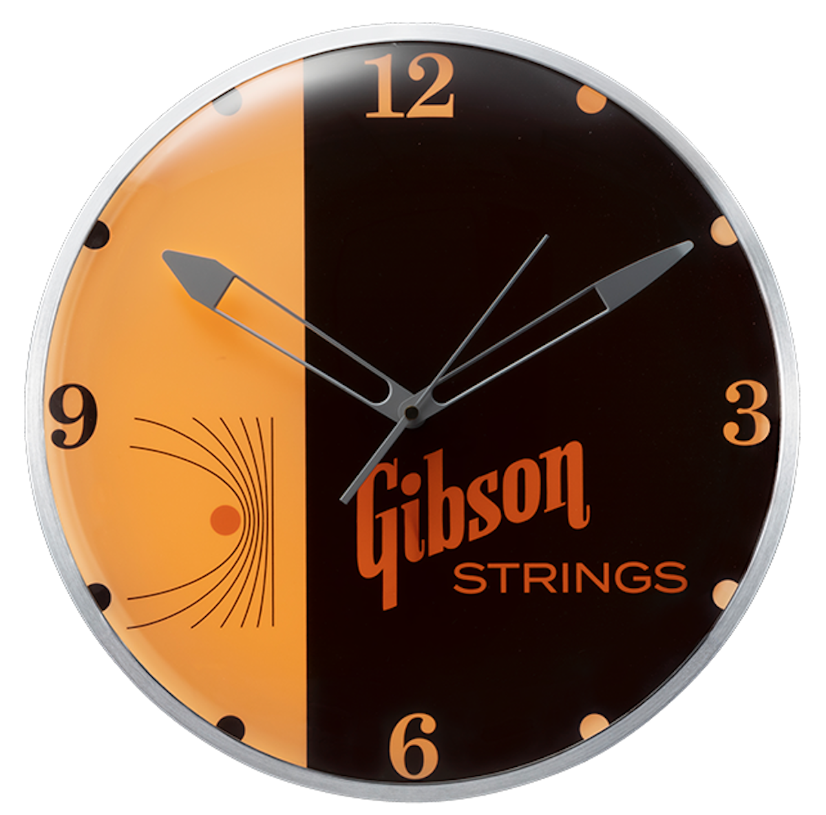 Gibson Vintage Lighted Wall Clock, Strings Sign