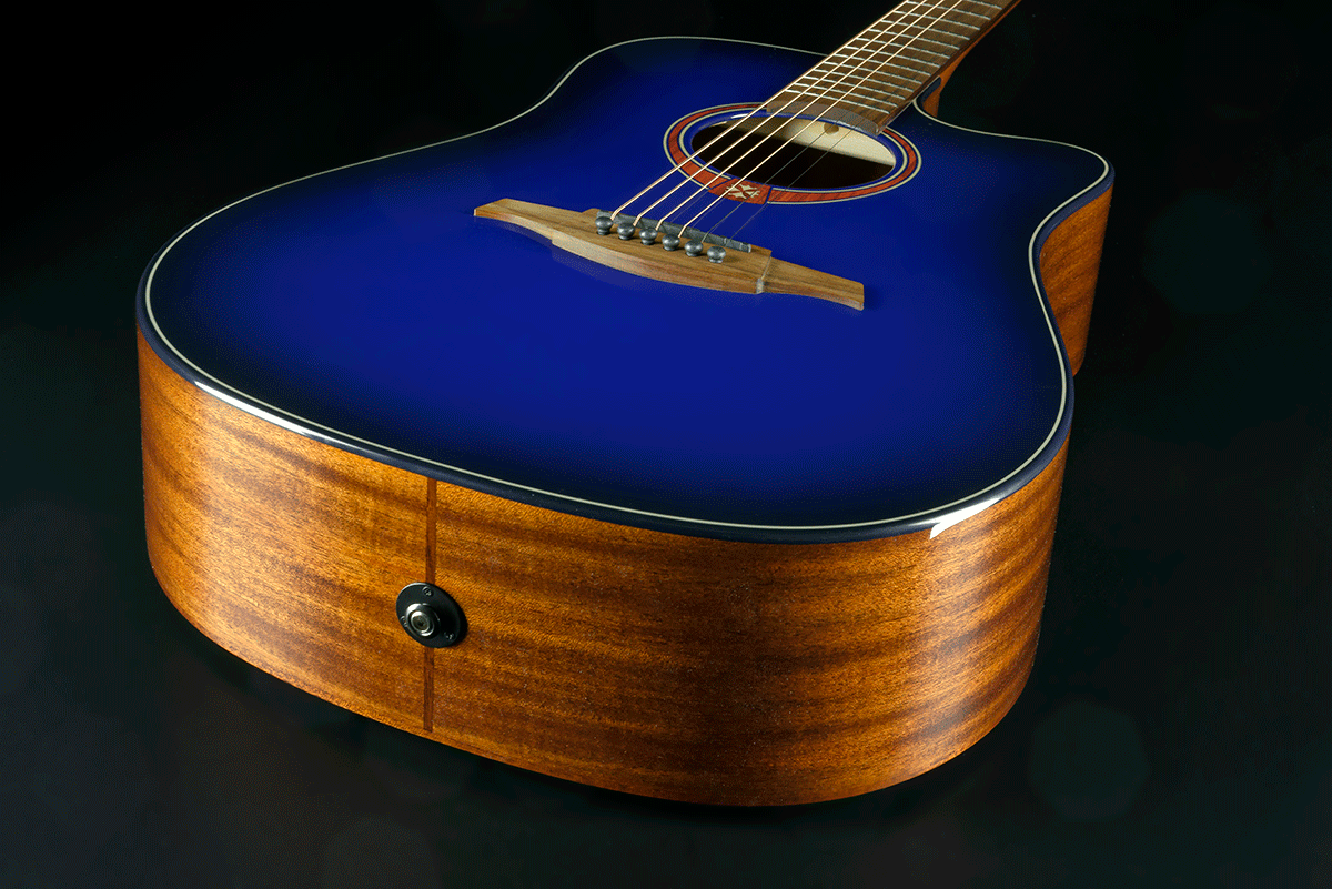 Tramontane Special Edition Blue Dreadnought Cutaway Acoustic-Electric