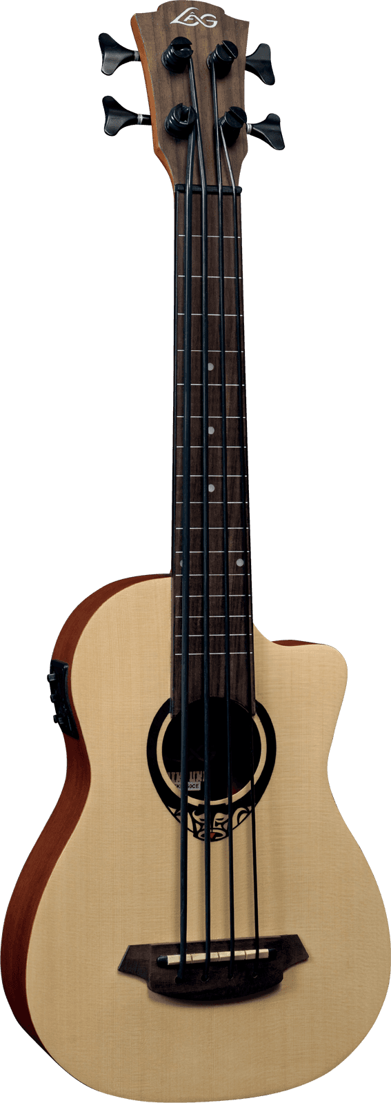 Tiki Uku Mini Bass cutaway electro