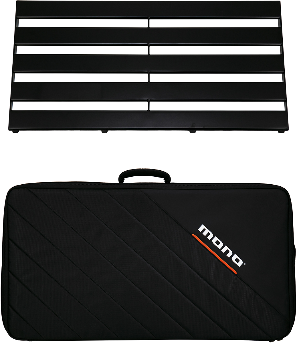 Pedalboard Rail Large, Black and Stealth Pro Accessory Case, Black