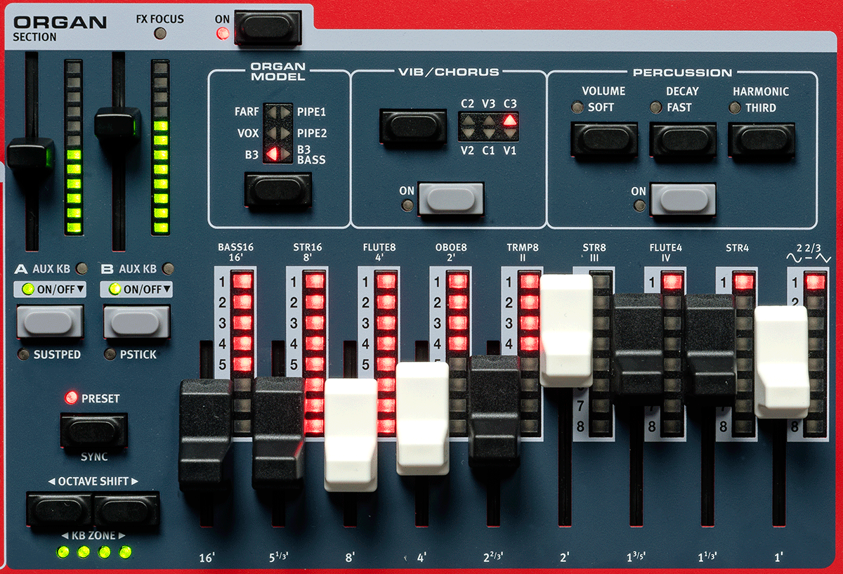 73 semivektede Waterfall Triple Sensor tangenter