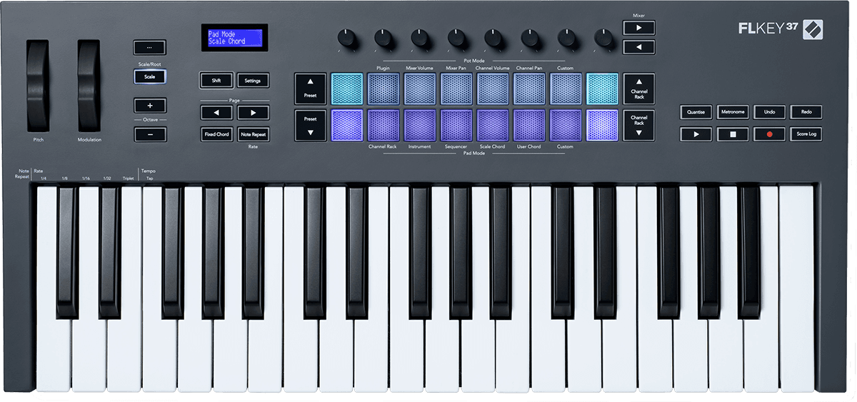 37 keys midi keyboard