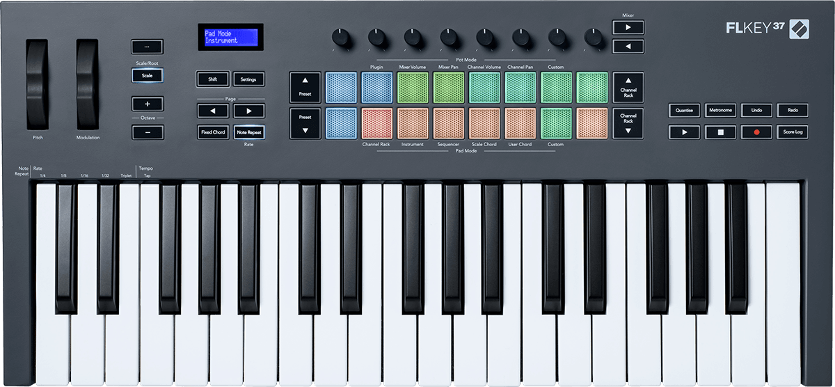 37 keys midi keyboard