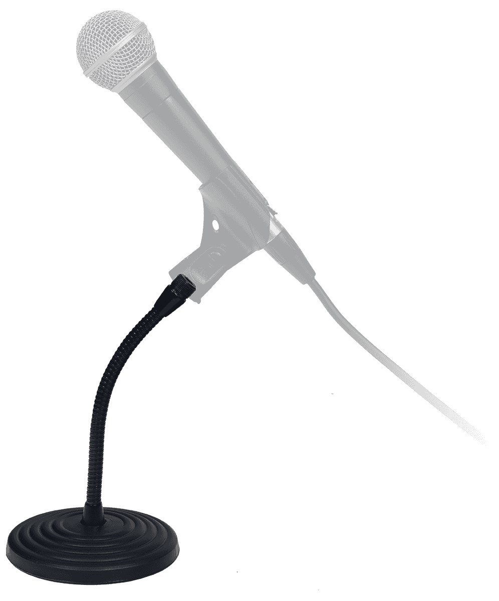 Goose neck microphone table stand