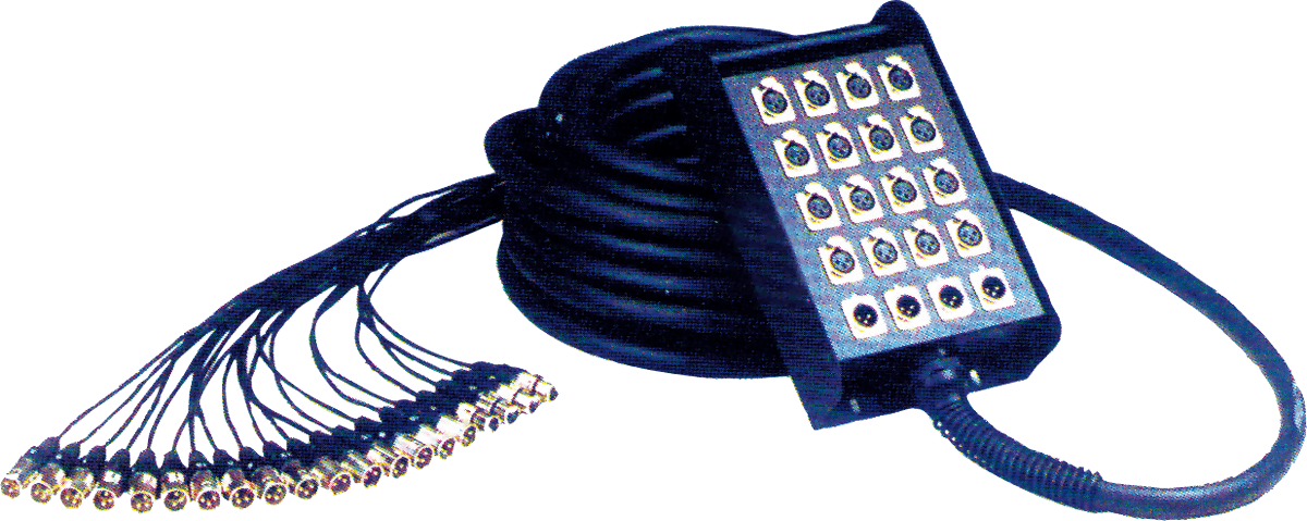 Multicore cable with stage box 16 xlr + 4 xlr - 100ft/30m